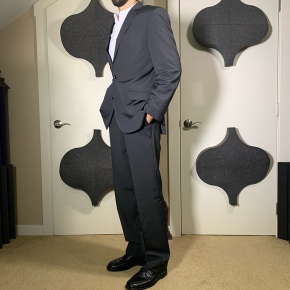 Mark Eckō Charcoal Grey Black Suit 38R - Picture 2 of 6